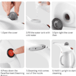 Portable Handheld Garment & Facial Steamer (1 Pc) - Back View by Nari Haat, Indian ethnic wear, women clothing, desig...