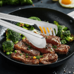 Stainless Steel Multipurpose Serving Tong – 2-in-1 Pasta & Salad Tong (1 Pc) - Back View by Nari Haat, Indian ethni...