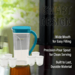 Supermom Plastic Marina Jug with 6 Glass Set - With Dupatta by Nari Haat, Indian ethnic wear, women clothing, designe...