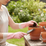 Large Size Reusable Household Cleaning Gloves - (1 Pair) - Closeup Embroidery by Nari Haat, Indian ethnic wear, women...