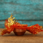 vastu Kalash Pooja Decorative Copper-Style Kalash - (1 set) - With Dupatta by Nari Haat, Indian ethnic wear, women cl...