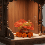 vastu Kalash Pooja Decorative Copper-Style Kalash - (1 set) - Full Detail by Nari Haat, Indian ethnic wear, women clo...