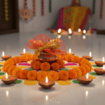 vastu Kalash Pooja Decorative Copper-Style Kalash - (1 set) - Full Detail by Nari Haat, Indian ethnic wear, women clo...