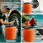 Foldable Storage Bucket – Water Container & Dustbin for Home, Car, Kitchen - With Dupatta by Nari Haat, Indian ethn...