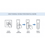 Self Stick Push Pull Helper (2 Pc) - Fabric Detail by Nari Haat, Indian ethnic wear, women clothing, designer suit