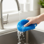 Silicone Dish Scrubber Sponge Mildew Free, Non Stick, Heat Resistant - Fabric Detail by Nari Haat, Indian ethnic wear...