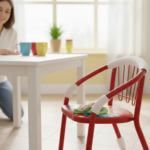 Multicolor Cartoon Design Baby Chair with Metal Kids Chair with Foam Arm Support for Kids 4 Pcs - Front View by Nari ...