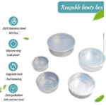 Stainless Steel Food Storage Airtight & Leak Proof Lunch Box - Closeup Embroidery by Nari Haat, Indian ethnic wear, w...