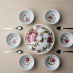 5 Pc Pudding Set used as a cutlery set for serving food purposes and sweet dishes - With Dupatta by Nari Haat, Indian...