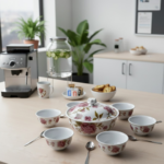 5 Pc Pudding Set used as a cutlery set for serving food purposes and sweet dishes - Sleeve Design by Nari Haat, India...