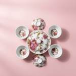 5 Pc Pudding Set used as a cutlery set for serving food purposes and sweet dishes - Neckline Detail by Nari Haat, Ind...