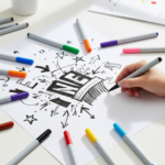 10 Pc Permanent Black Marker - Neckline Detail by Nari Haat, Indian ethnic wear, women clothing, designer suit