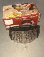 Stainless Steel Garlic Presser  / Crusher (Multicolor) - Full Detail by Nari Haat, Indian ethnic wear, women clothing...