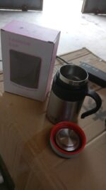 Stainless Steel Mug / Bottle Vacuum Insulated Cup Handle & Small Cup, (420 ML) - Fabric Detail by Nari Haat, Indian e...