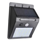 Solar Security LED Night Light for Home Outdoor / Garden Wall (Black) (30-LED Lights) - Back View by Nari Haat, India...