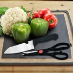 Stainless Kitchen Tool Set – Butcher Knife, Standard Knife, Peeler & Scissor (4 Pcs) - Front View by Nari Haat, Ind...