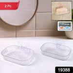 Self Adhesive Transparent Wall Mounted Soap Dish Holder (2 Pc) - With Dupatta by Nari Haat, Indian ethnic wear, women...
