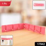 Foldable Rotating Wall-Mounted Multipurpose 6 Hook Rack (1 Pc) - With Dupatta by Nari Haat, Indian ethnic wear, women...