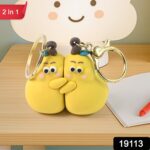 2-in-1 Cute Cartoon Couple Keychain - With Dupatta by Nari Haat, Indian ethnic wear, women clothing, designer suit