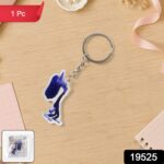 Cute Cartoon Character Acrylic Keychain (1 Pc) - With Dupatta by Nari Haat, Indian ethnic wear, women clothing, desig...