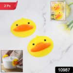 Cute Duck Shape Silicone Hot Pot Holder (2 Pc) - With Dupatta by Nari Haat, Indian ethnic wear, women clothing, desig...