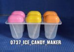 6 Pcs Multicolor Polypropylene Ice Mold, Kulfi Maker / Stick / Cream / Assorted - Fabric Detail by Nari Haat, Indian ...