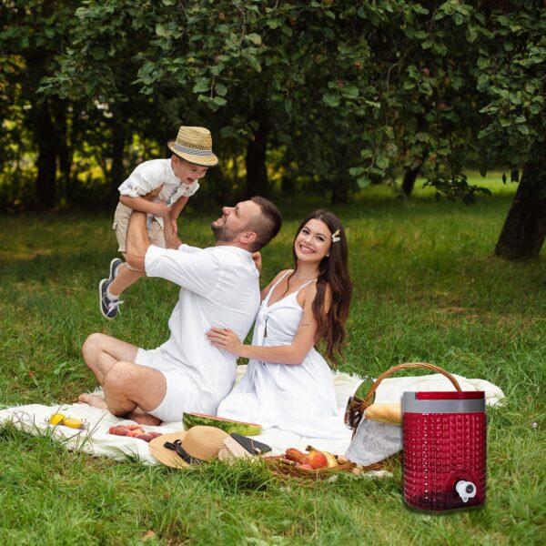 Diamond cut design plastic water jug to carrying water and other beverages. (4500Ml) - Front View by Nari Haat, India...