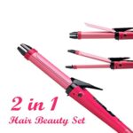 2-in-1 Hair Straightener & Curler – Heating Iron for Styling Hair & Accessories - Sleeve Design by Nari Haat, India...