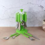 Stainless Steel Cutlery Set with Stand - (24 Pc) - Back View by Nari Haat, Indian ethnic wear, women clothing, design...