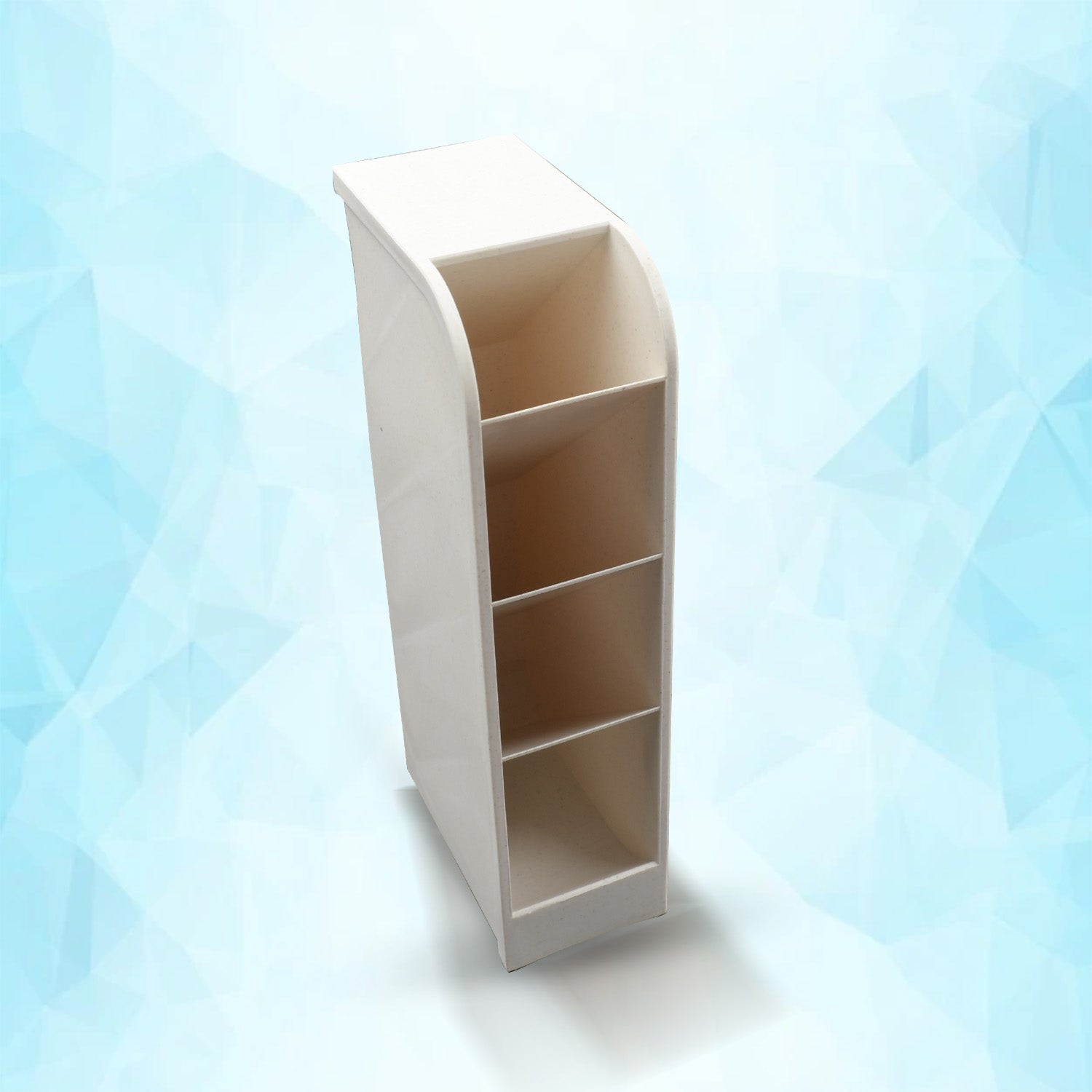 2_d80171ba-8302-4462-b2aa-8802f92744d9.jpg Plastic 4 Compartment Office Desktop Storage Box, Pen Pencil Stand/Holder Stationary Organizer, Plastic Desktop Stati...