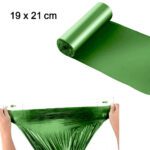 Bio-degradable Eco Friendly Garbage / Trash Bags Rolls (19" x 21") (Green) - Back View by Nari Haat, Indian ethnic we...