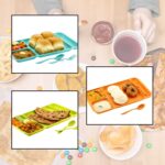 4-Compartment Plastic Dish Set with Spoon & Fork – Versatile Dinner & Pav Bhaji Plate - Closeup Embroidery by Nari ...