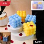 Colorful Cube Shaped Wax Candles (4 Pc) - With Dupatta by Nari Haat, Indian ethnic wear, women clothing, designer suit