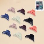 Hair Claw Clips Set for Women & Girls (Mix Design,  Multicolor & 12 Pc) - Front View by Nari Haat, Indian ethnic wear...