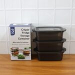 Rectangular Food Storage Containers - (3 Pc / Set) - Full Detail by Nari Haat, Indian ethnic wear, women clothing, de...