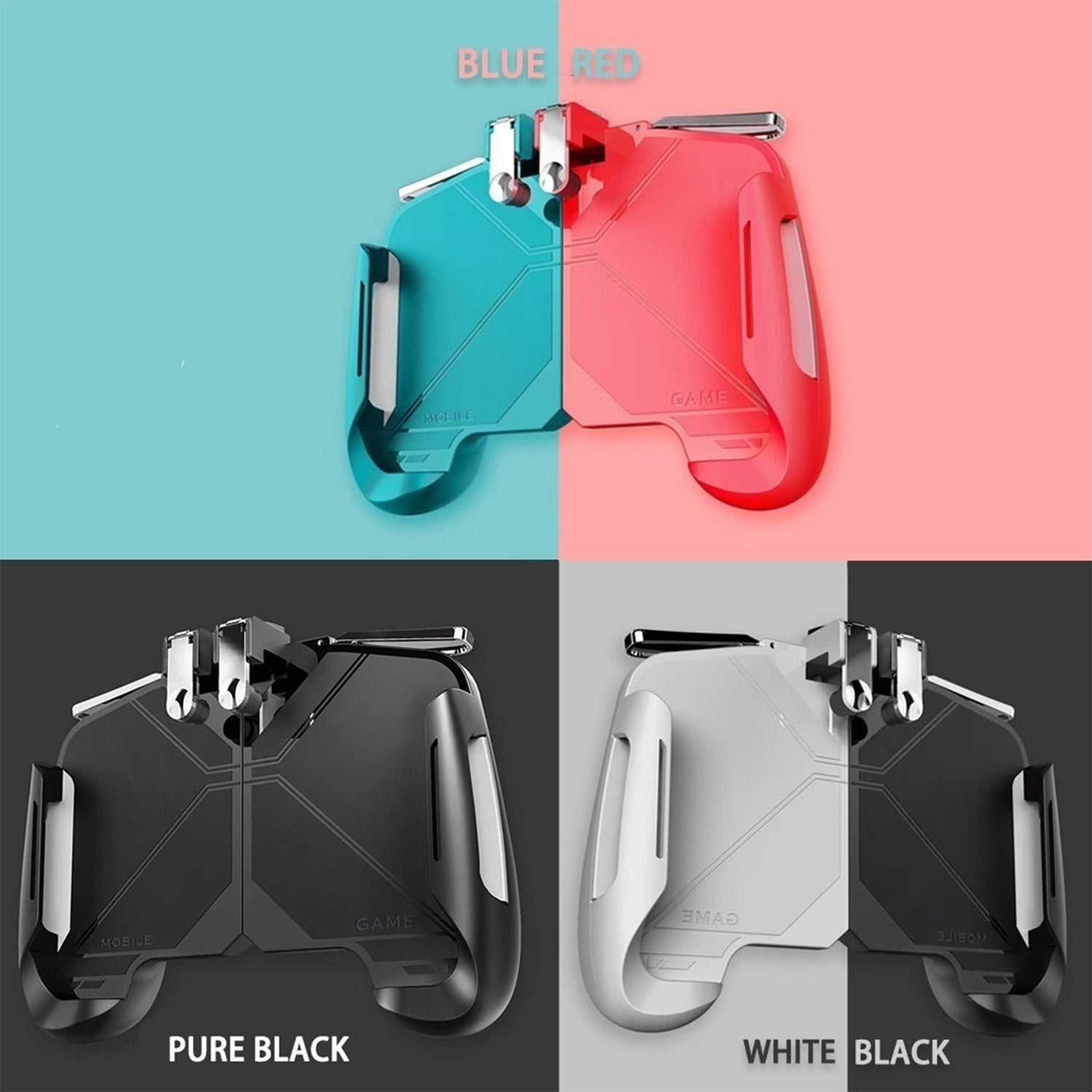 2image_0b5da99f-a301-478a-ac0b-98ea442e249f.jpg Mobile Phone Gamepad Joystick Handle L1 R1 Trigger for PUBG Sensitive Shoot - Front View by Nari Haat, Indian ethnic ...