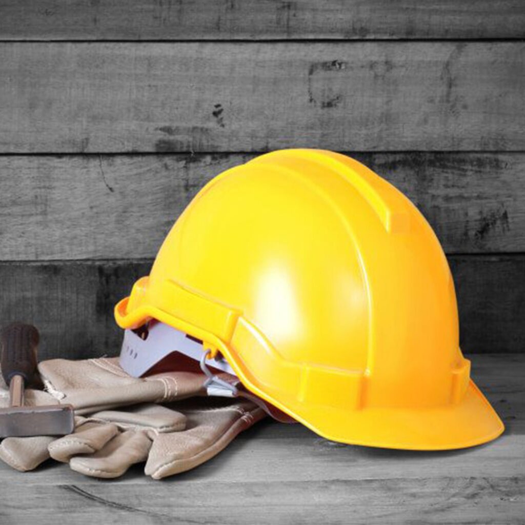 Yellow Plastic Construction Safety Hard Hat