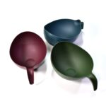 Plastic Rice Bowl Food Strainer Thick Drain Basket Vegetable Fruit 3 Pcs - Back View by Nari Haat, Indian ethnic wear...