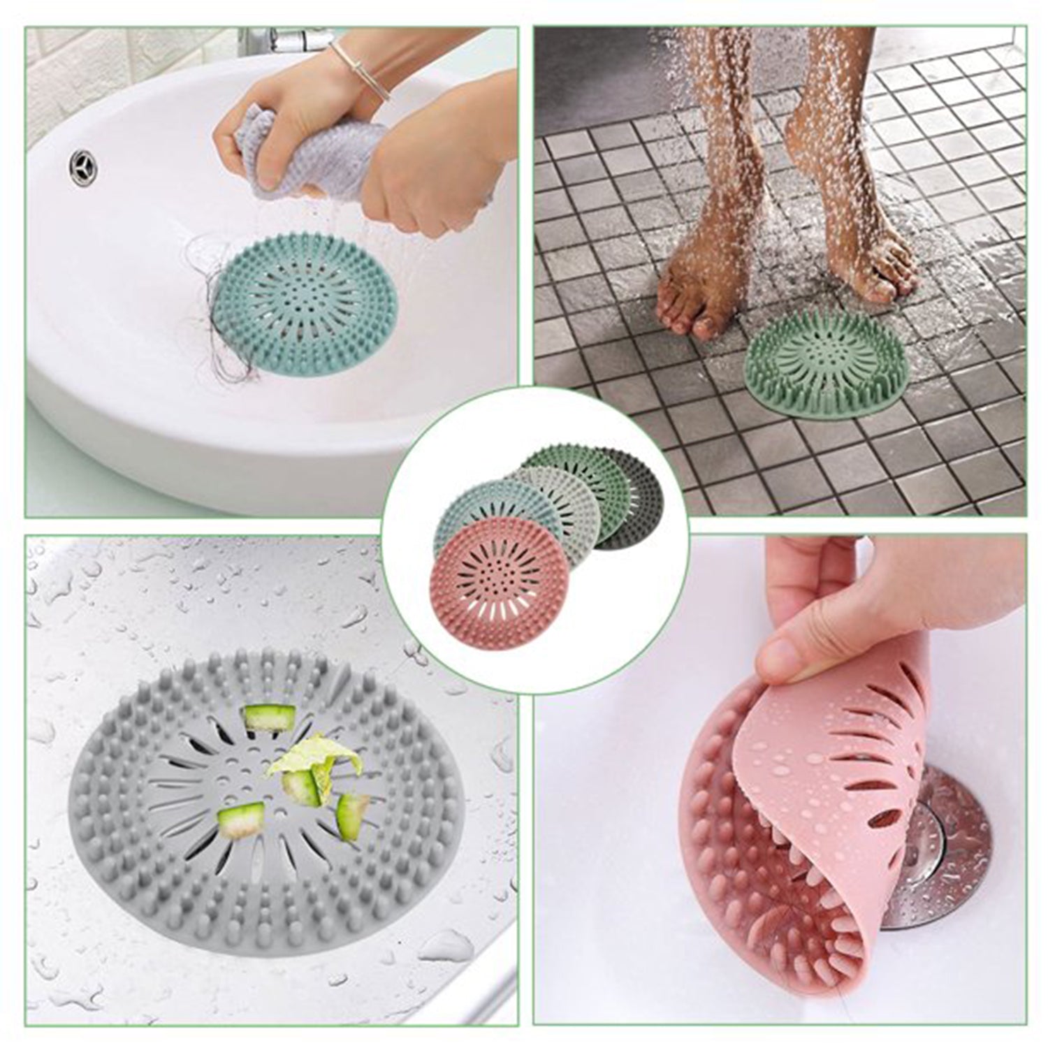 Shower drain cover to prevent clogging