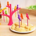 Bird Design Kids Fruit Forks Set