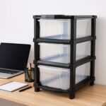 3-Layer Classic Transparent Drawer Storage Organizer - Back View by Nari Haat, Indian ethnic wear, women clothing, de...