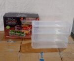 3 Fridge Storage Container, Fridge Organizer with Lid Stackable Fridge Storage Containers Plastic Freezer Storage Con...