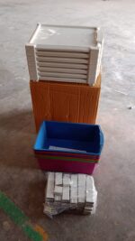 6-Layer Multi-Colored Plastic Storage Drawer Cabinet - Fabric Detail by Nari Haat, Indian ethnic wear, women clothing...