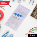 3.2×200 MM Nylon Self-Locking Cable Ties – Heavy Duty Zip Wire Tie (Pack of 100, Black) - Full Detail by Nari Haat...