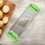 Apex Stainless Steel Vegetable Slicer (2-in-1) - Front View by Nari Haat, Indian ethnic wear, women clothing, designe...