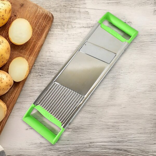 Apex Stainless Steel Vegetable Slicer (2-in-1) - Front View by Nari Haat, Indian ethnic wear, women clothing, designe...