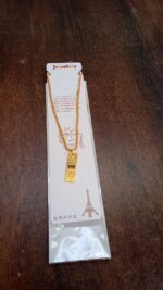 Golden Ram Naam Locket With Chain (1 Pc) - Full Detail by Nari Haat, Indian ethnic wear, women clothing, designer suit