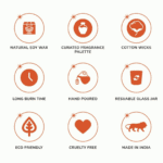 In'lief  Blueberry Soy-Blend Votive Candle Glass – 50 gm (1 Pc) - Back View by Nari Haat, Indian ethnic wear, women...