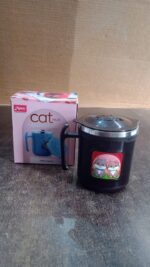 1 Pc Apex Cat Mug – 250 ml Stainless Steel Insulated Inner with Cute Cat Print - Back View by Nari Haat, Indian eth...
