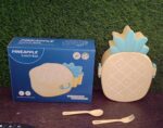 Kids Lunch Box Cute Pineapple Shaped Bento Box with Fork Spoon Snack Container - Full Detail by Nari Haat, Indian eth...